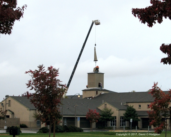 Mounting the Cellphone Antenna on the Church